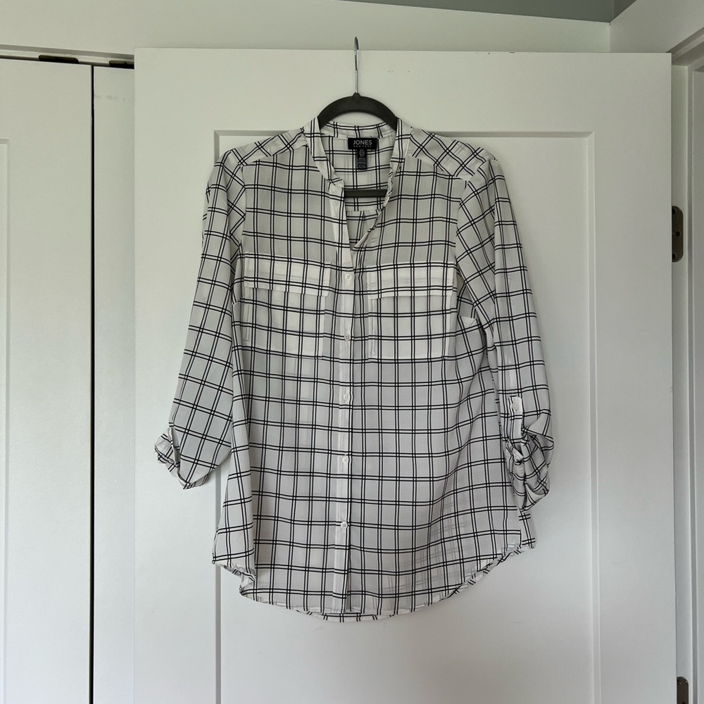 Jones New York Button-Up Blouse (Size: Small)